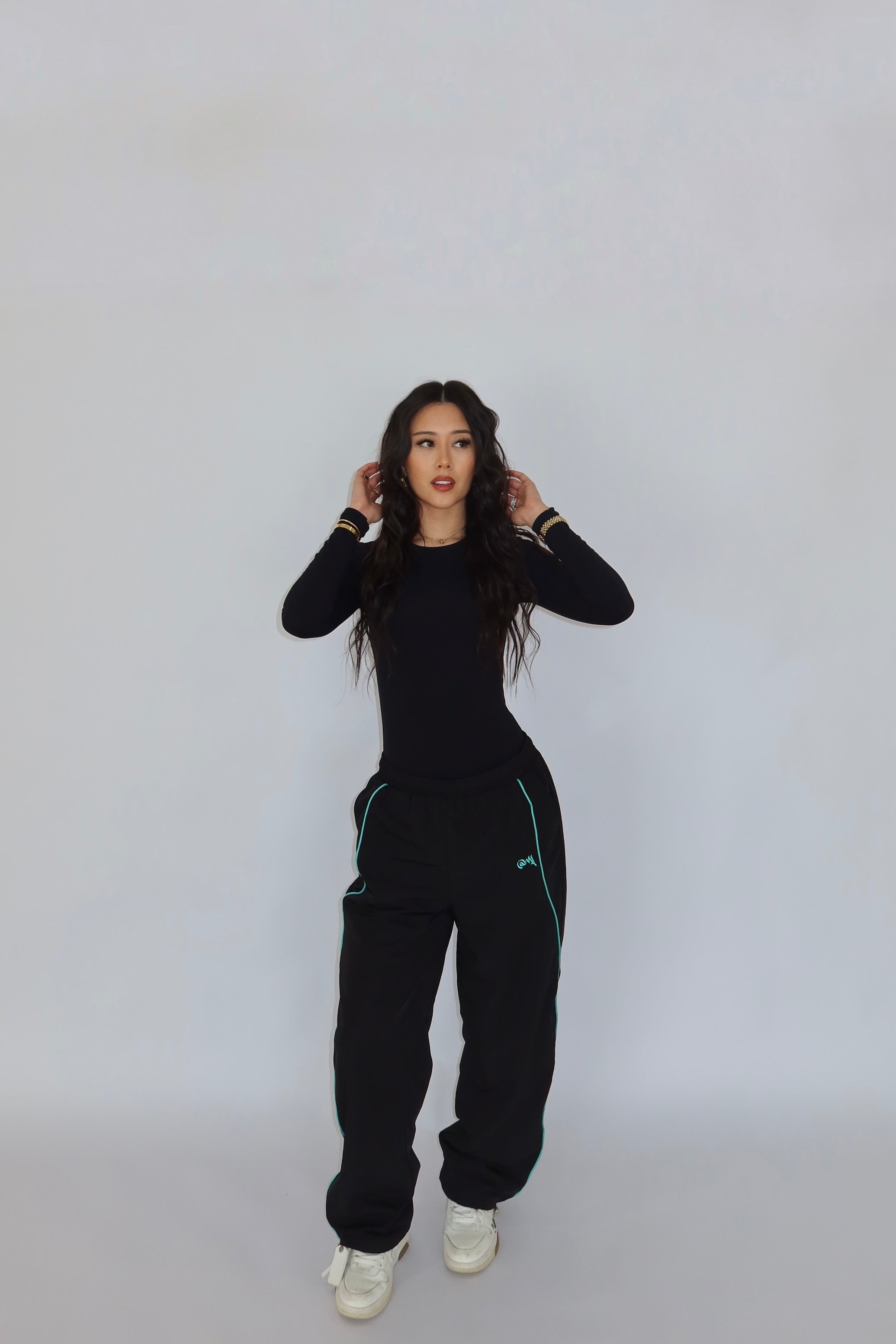 Windbreaker pants (Turquoise)